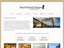 Tablet Screenshot of beachretreatoregon.com
